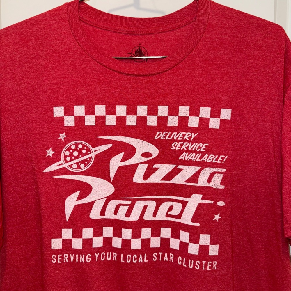 Disney Pixar Toy Story Pizza Planet Red Heather Graphic T-Shirt Mens XXL